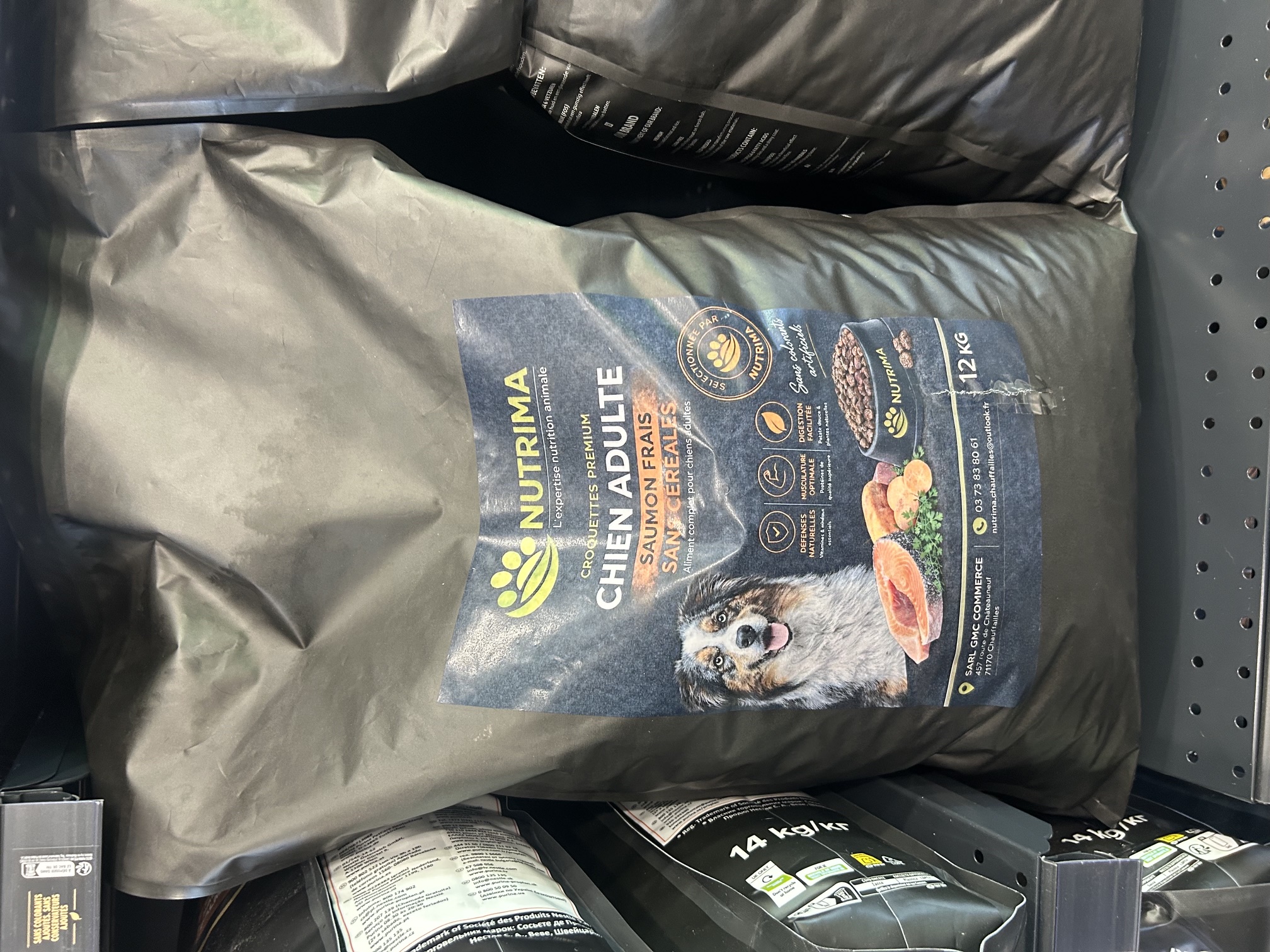 Photo du sac de croquettes Nutrima Chien adulte — Saumon frais, face avant